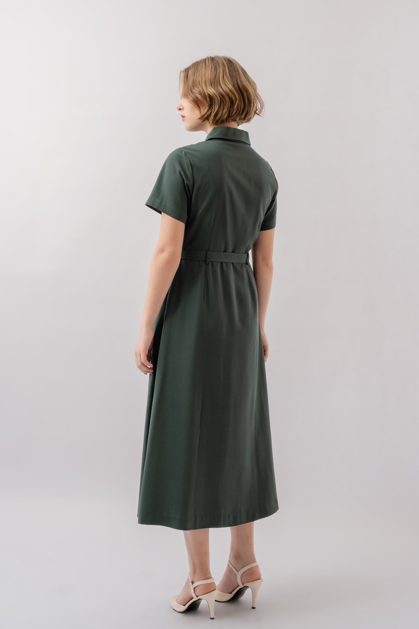 Classic Shirt Dress - Forest