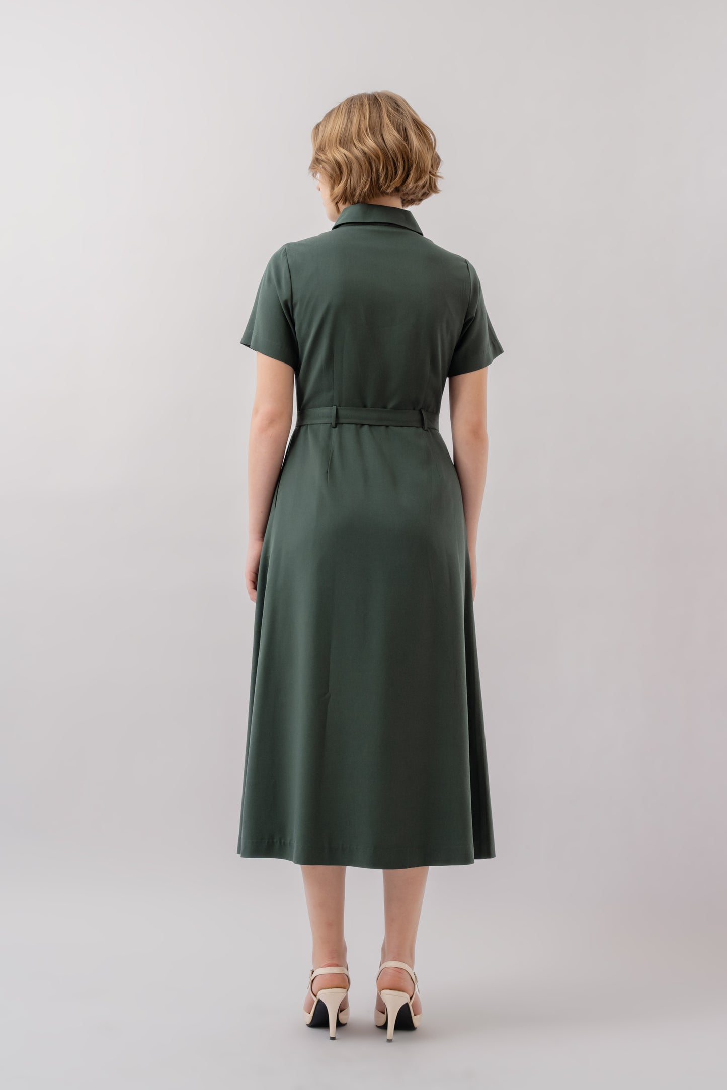 Classic Shirt Dress - Forest