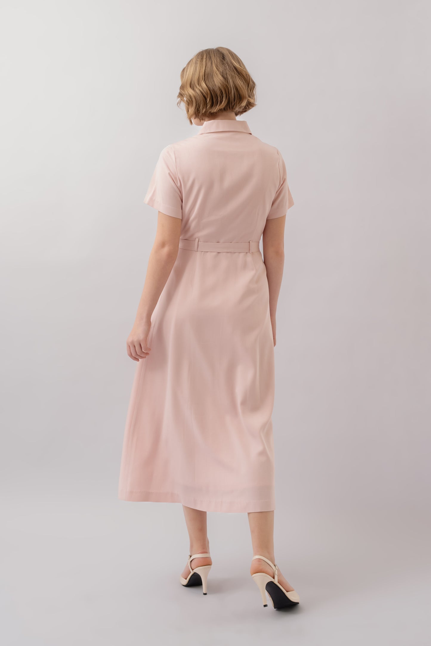 Classic Shirt Dress - Petal Pink