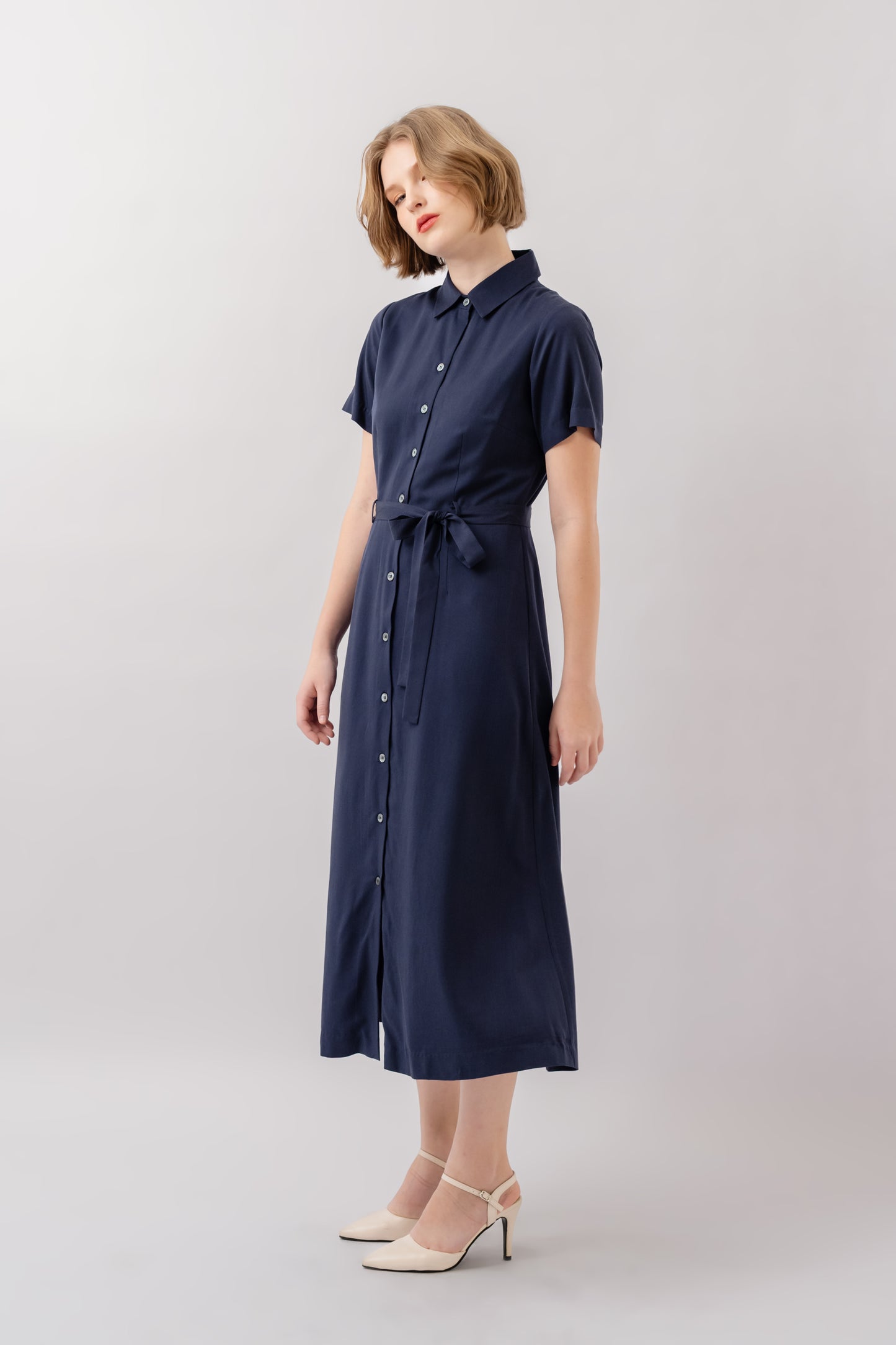Classic Shirt Dress - Navy (2nd Edition)