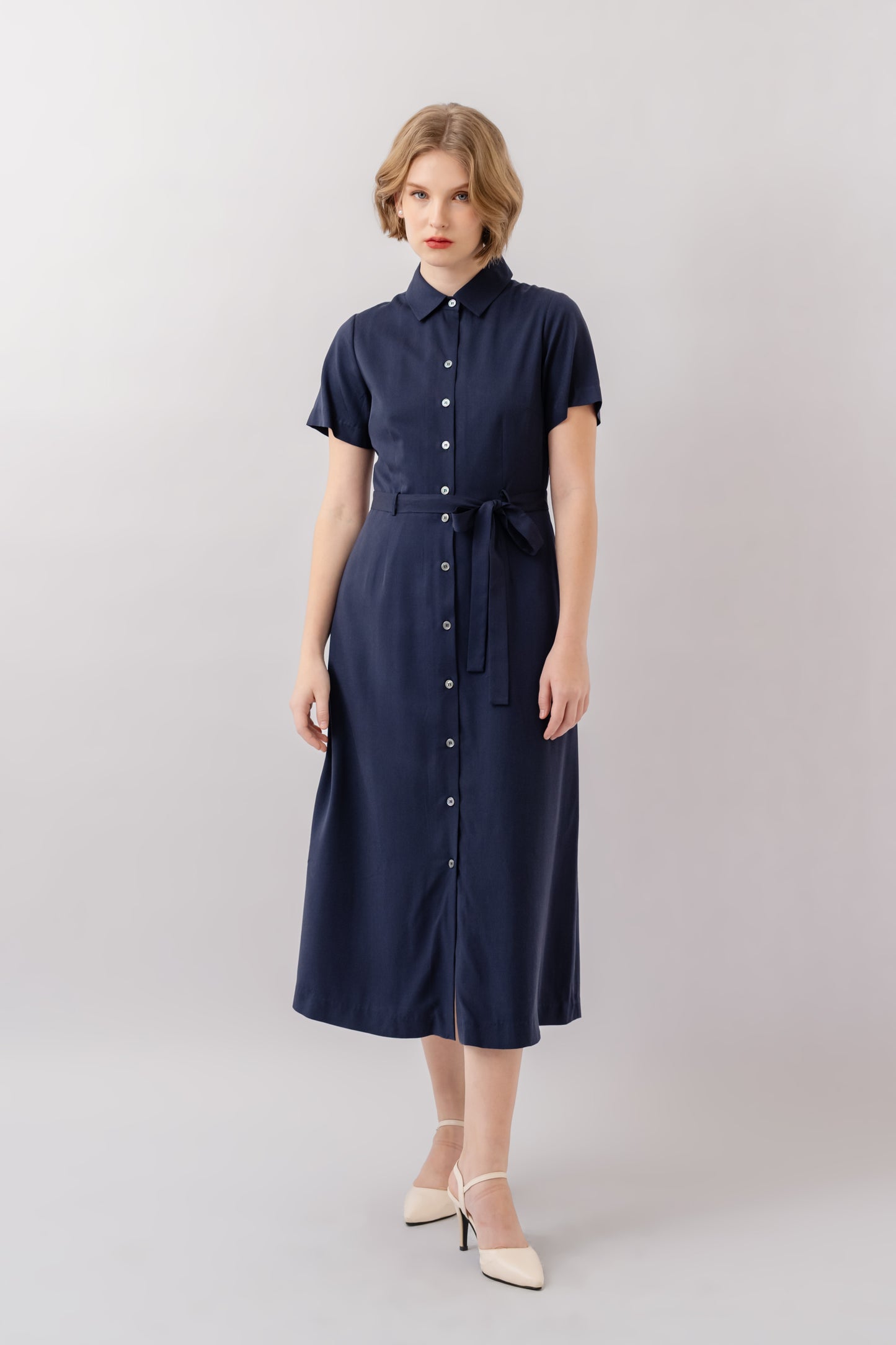 Classic Shirt Dress - Navy (2nd Edition)