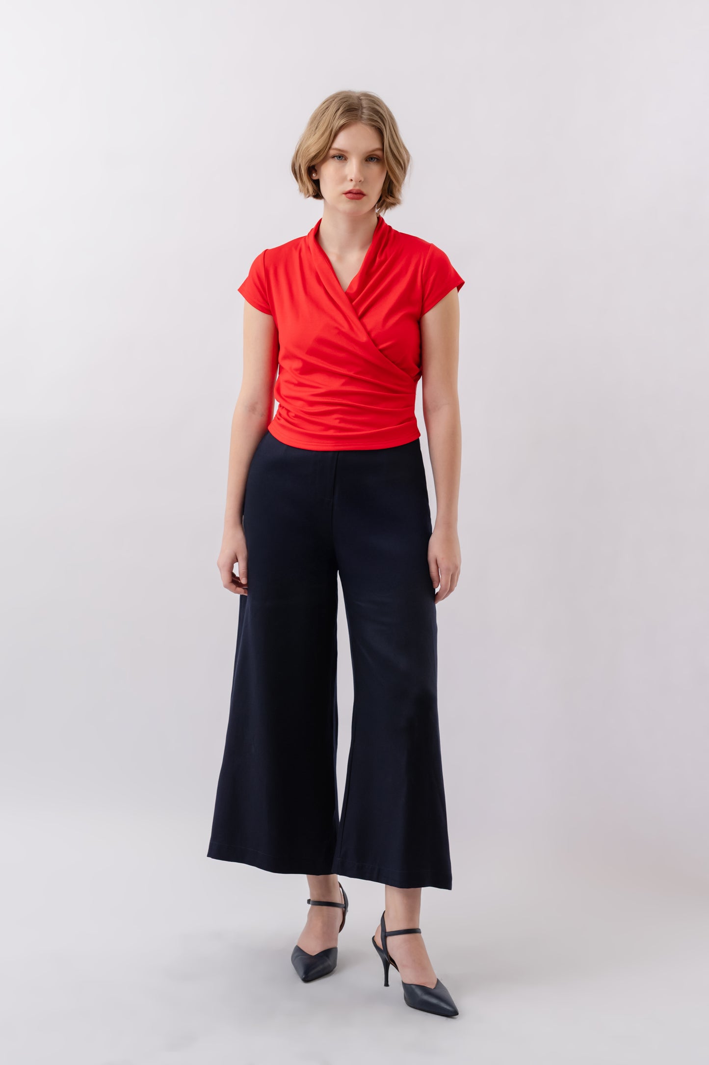 Tencel Wide Legged Pants - Navy