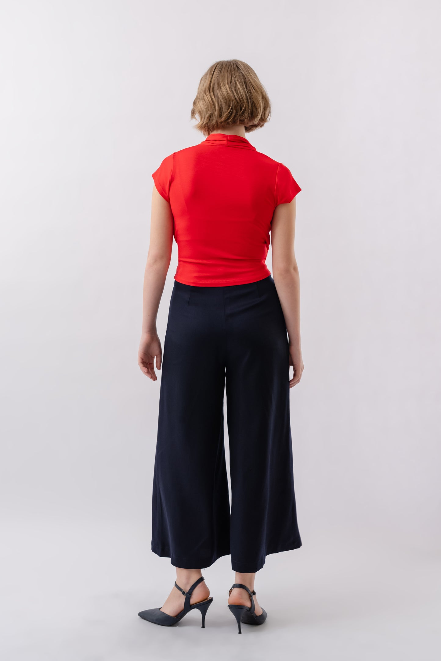 Tencel Wide Legged Pants - Navy