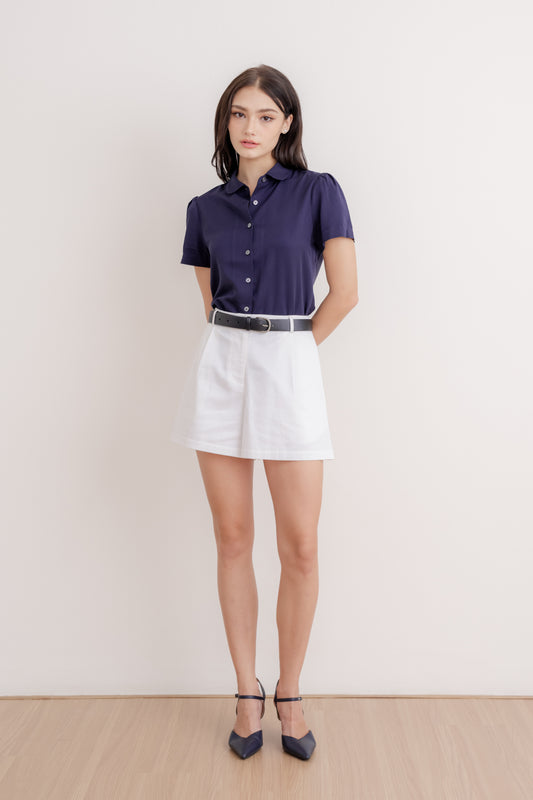 Signature Shirt Blouse - Navy