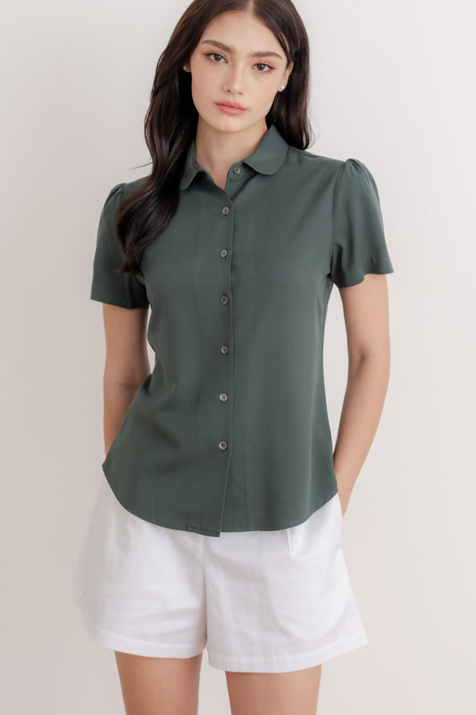 Signature Shirt Blouse - Forest