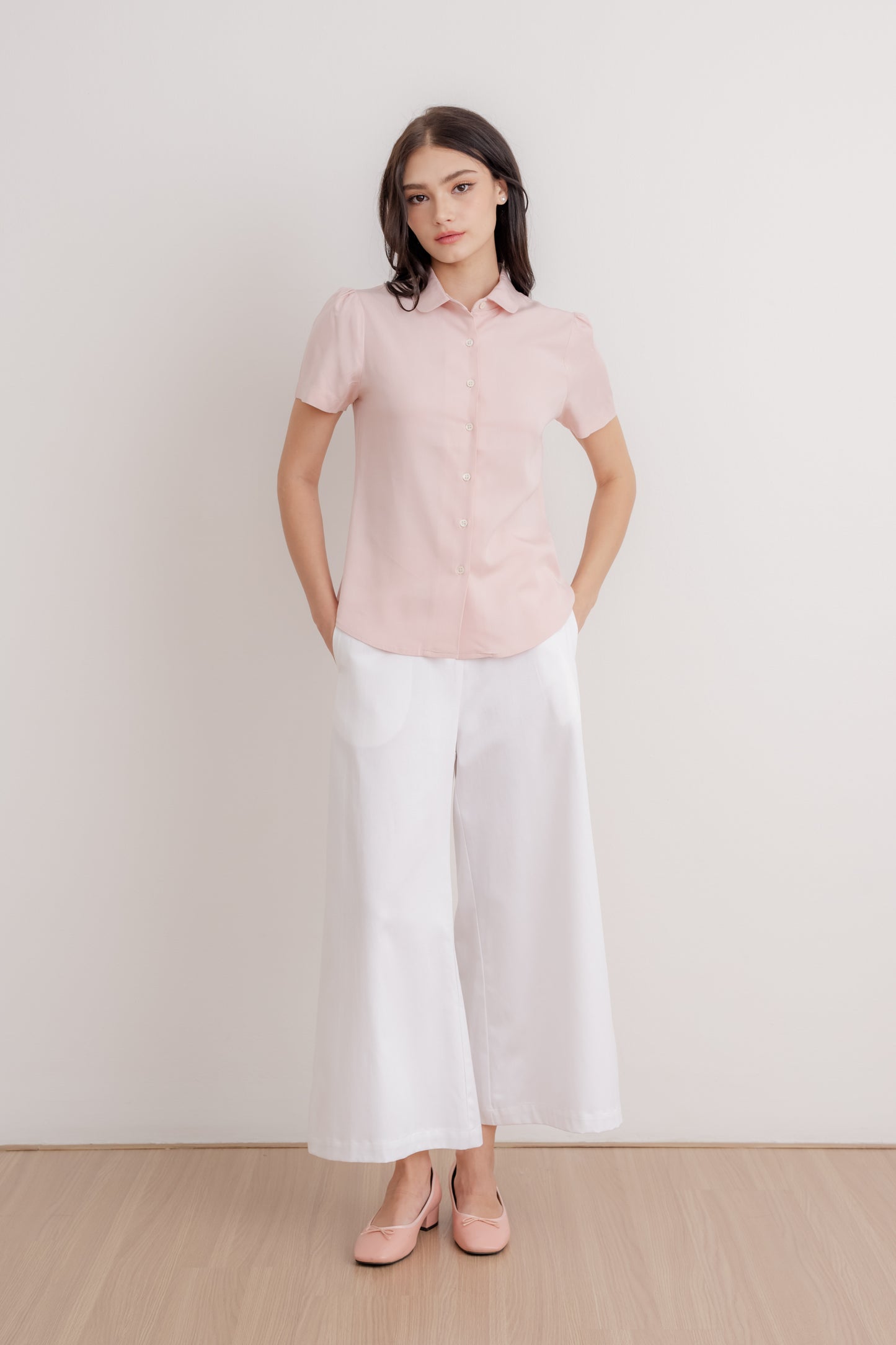Signature Shirt Blouse - Petal Pink