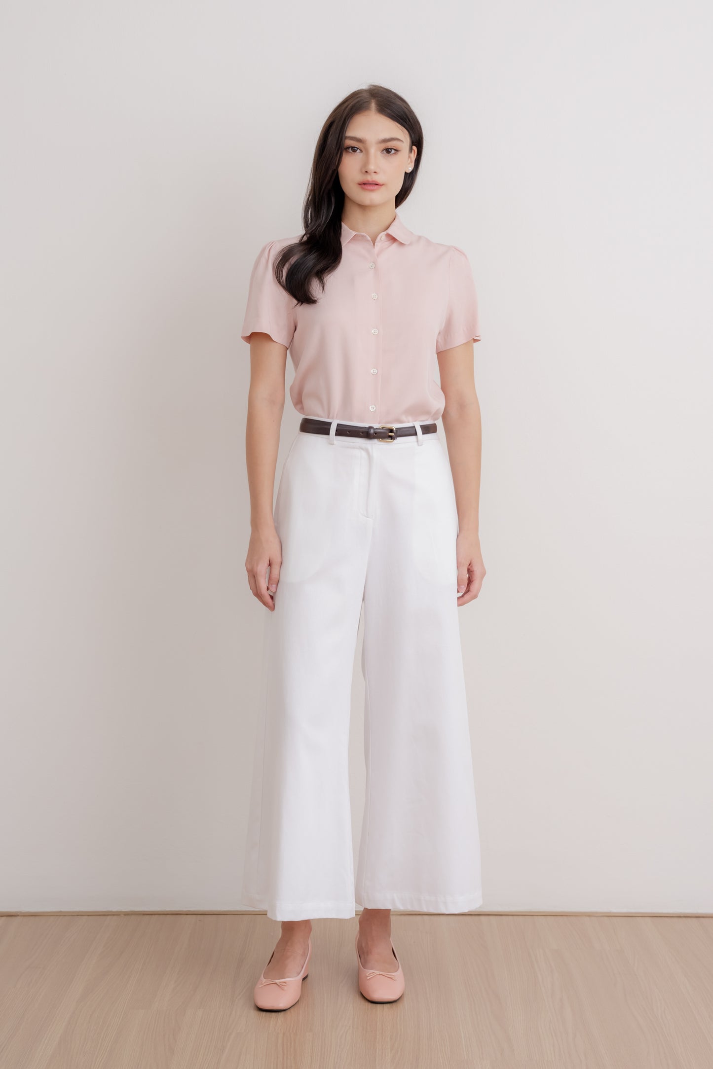 Signature Shirt Blouse - Petal Pink