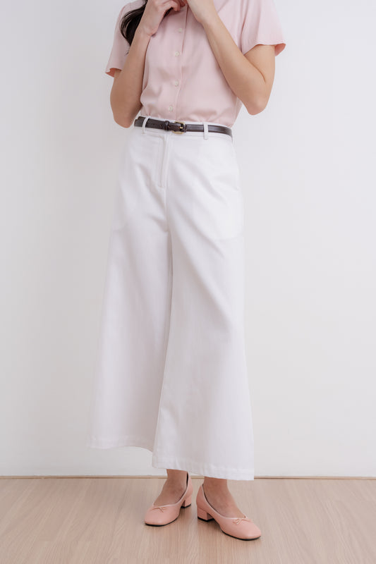 Tencel Wide Legged Pants - White