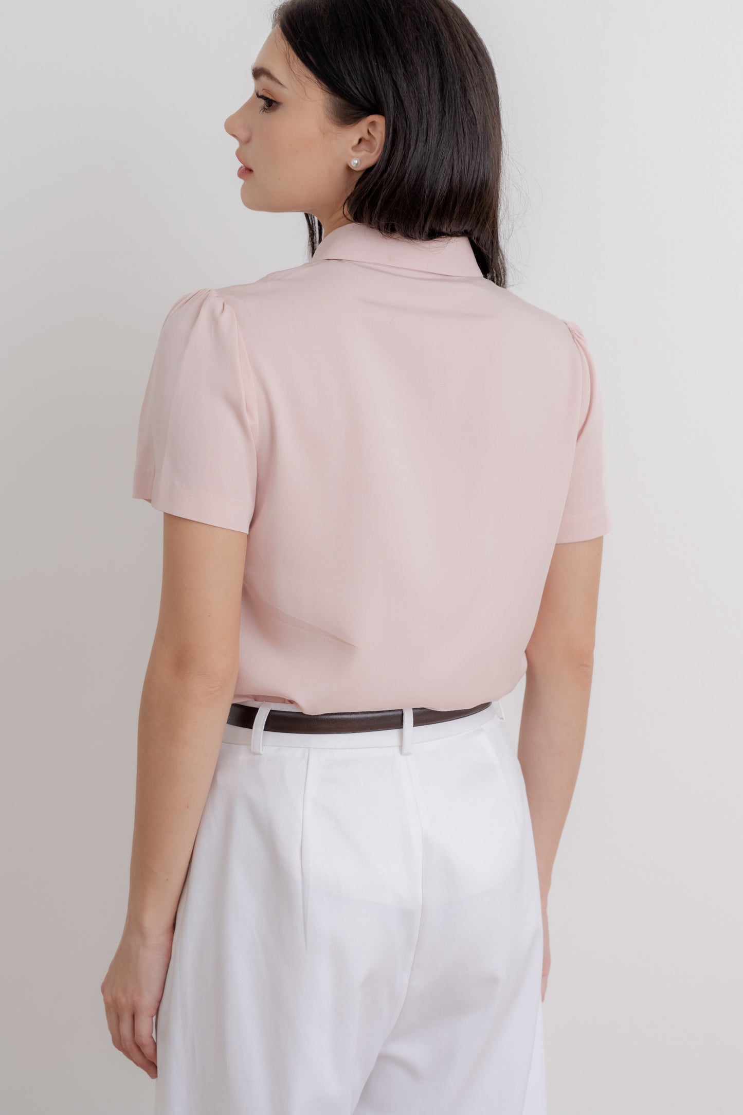 Signature Shirt Blouse - Petal Pink