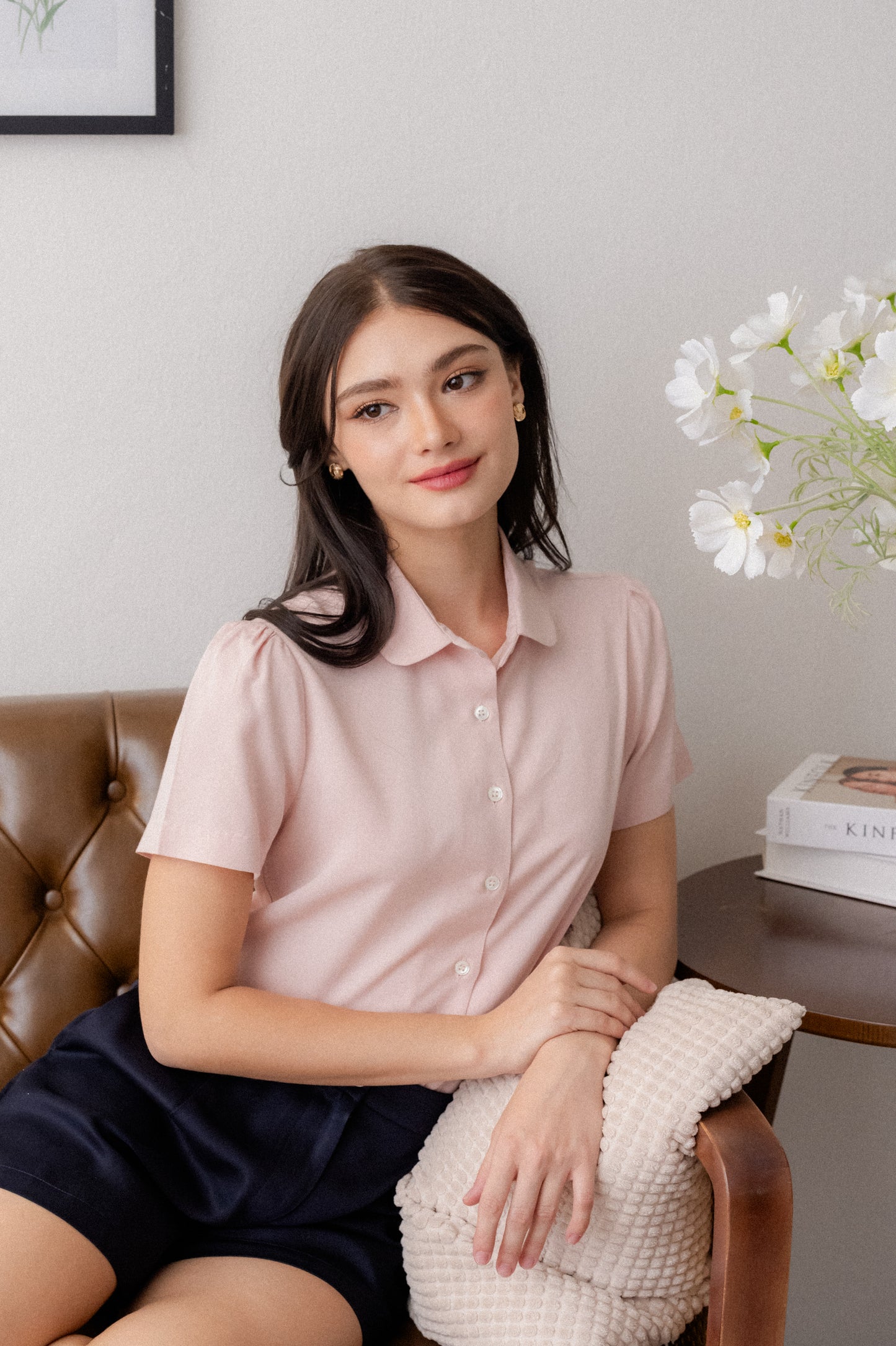 Signature Shirt Blouse - Petal Pink