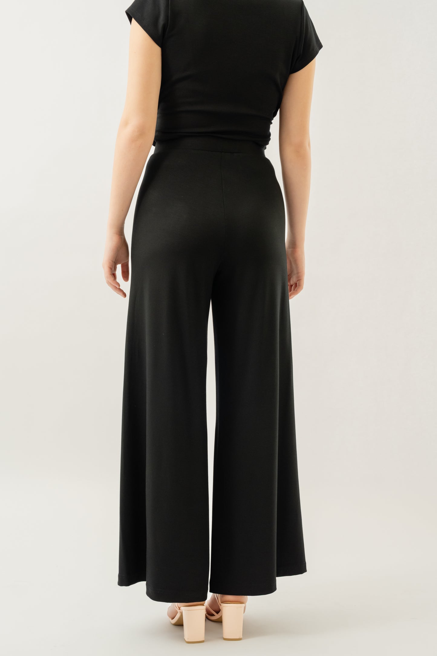 Bamboo Flare Pants - Black