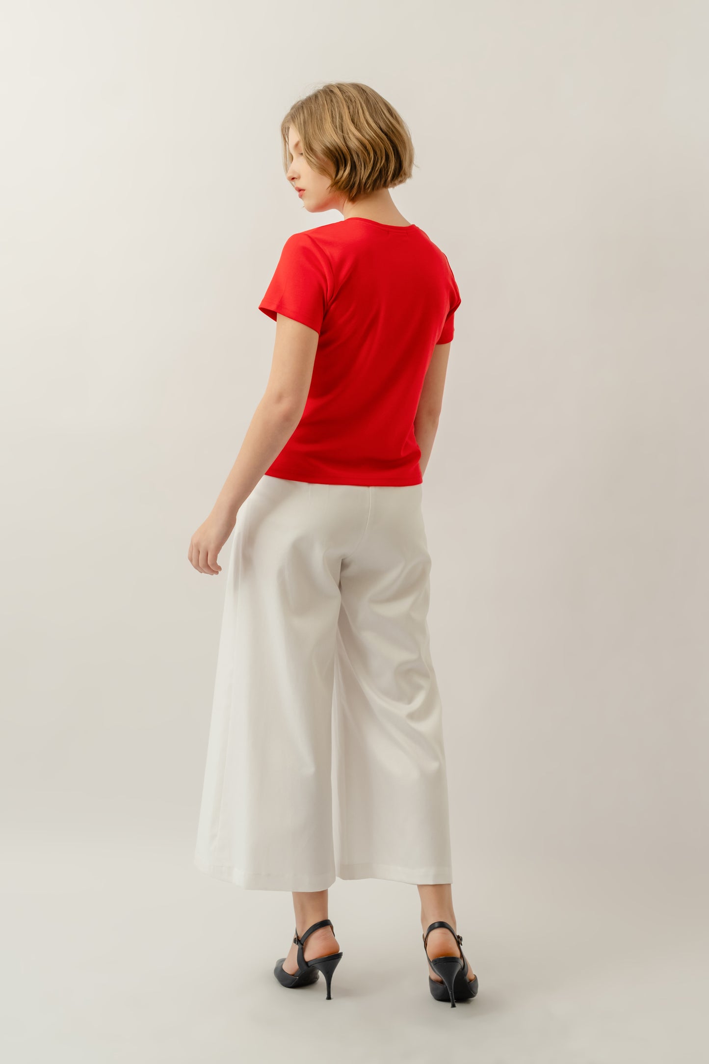 Crew Neck Top - Crimson