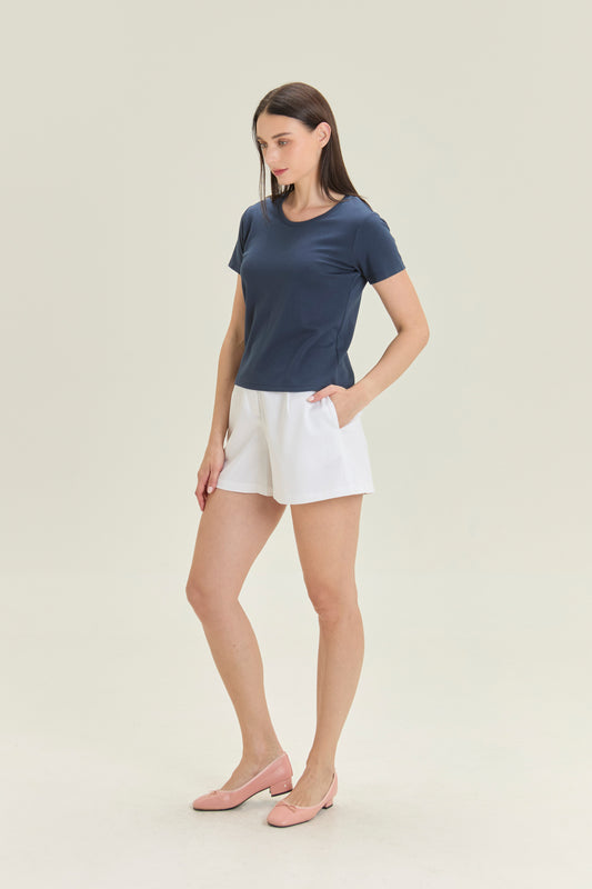 City Tee, Crew Neck - Navy