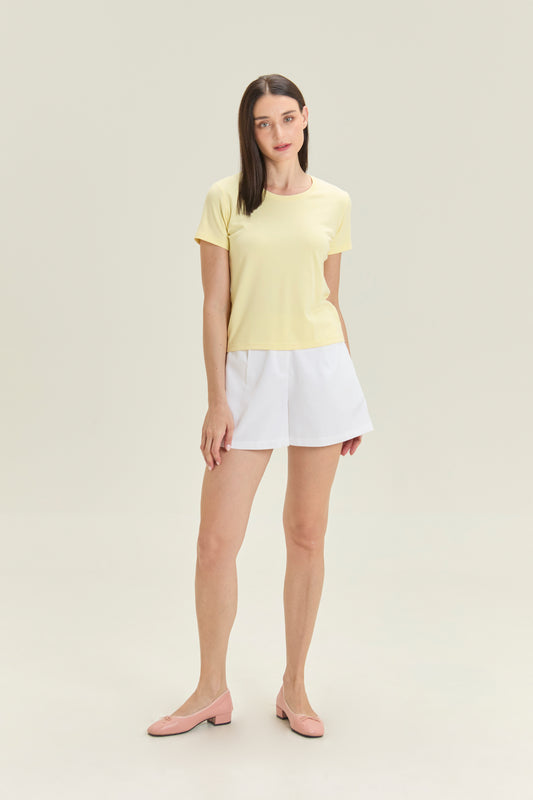 City Tee, Crew Neck - Butter