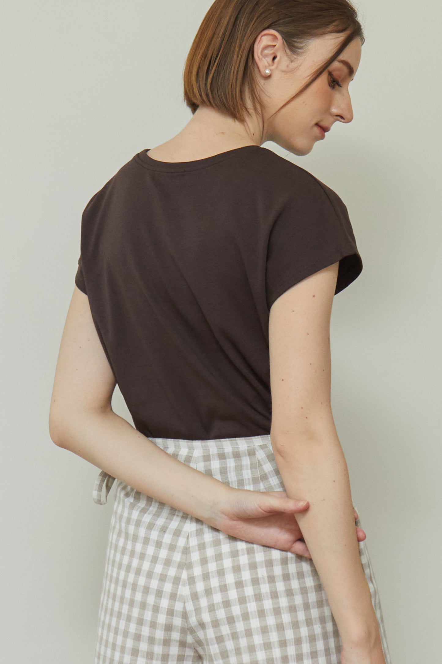 Cap Sleeve Top - Chocolate