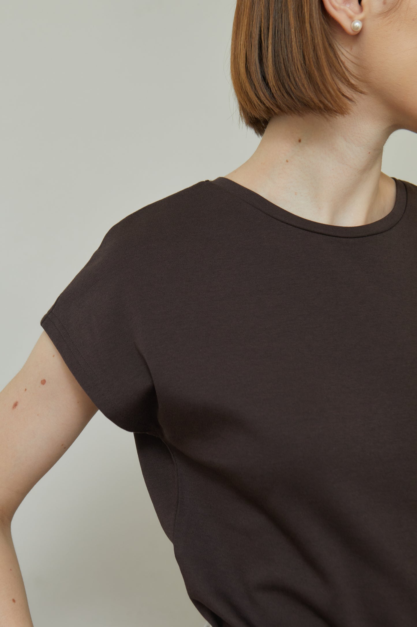 Cap Sleeve Top - Chocolate