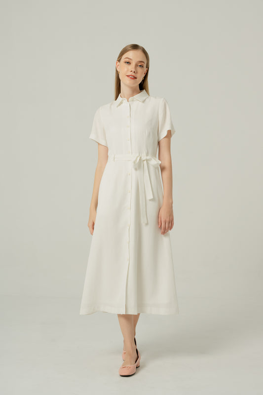 Classic Shirt Dress - Ivory