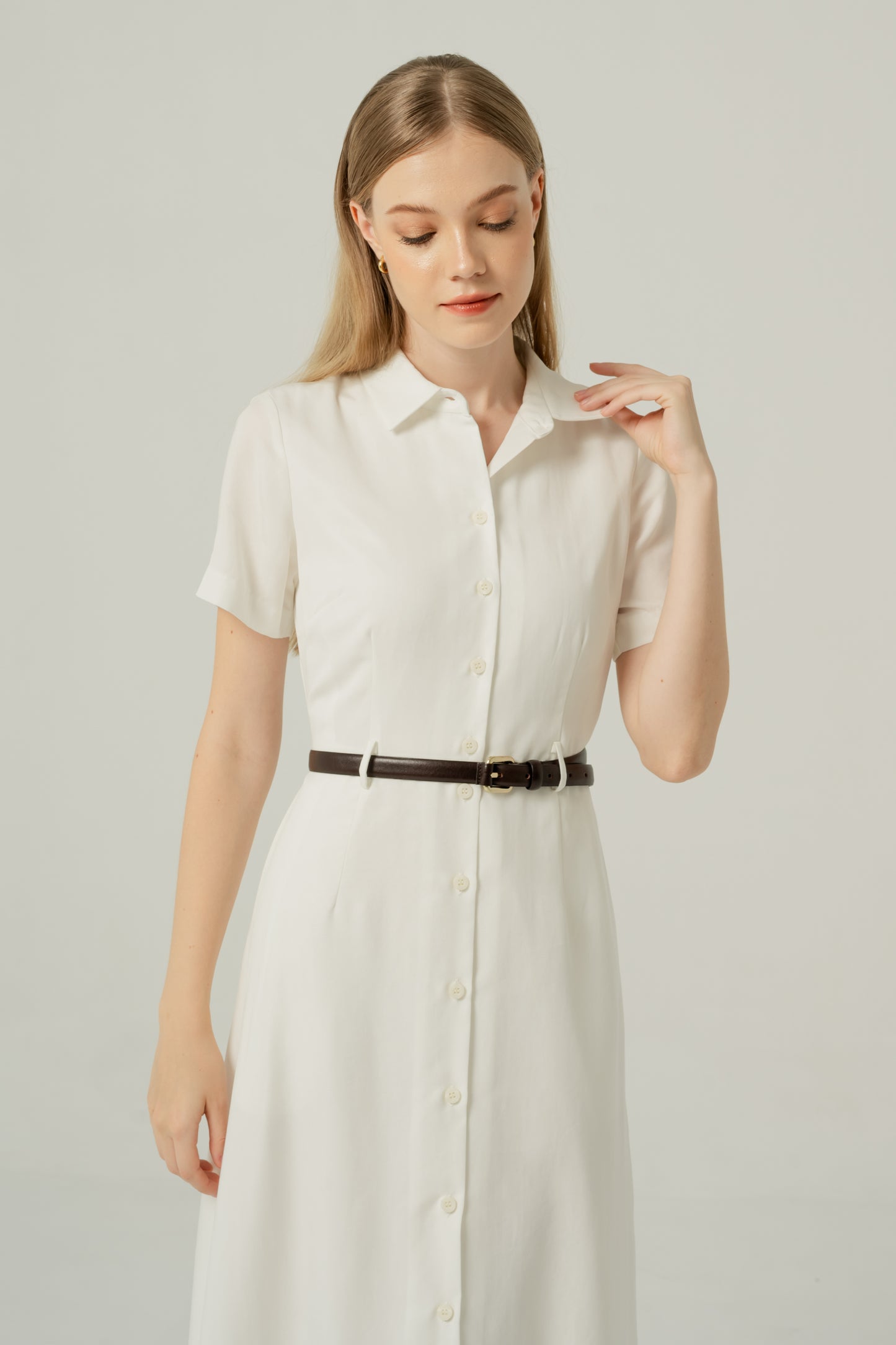 Classic Shirt Dress - Ivory