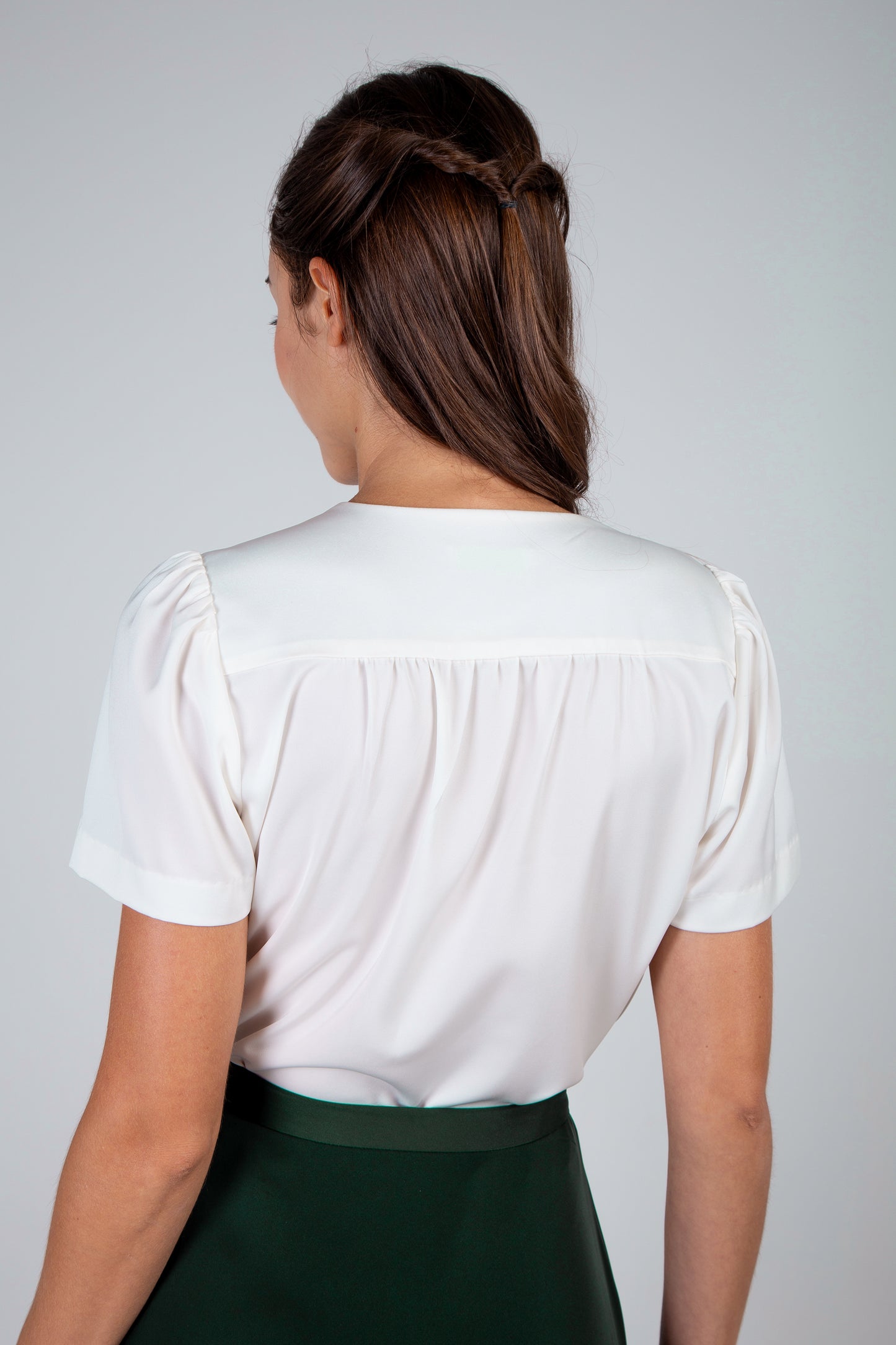 Faux Wrap Blouse (Regular) - White