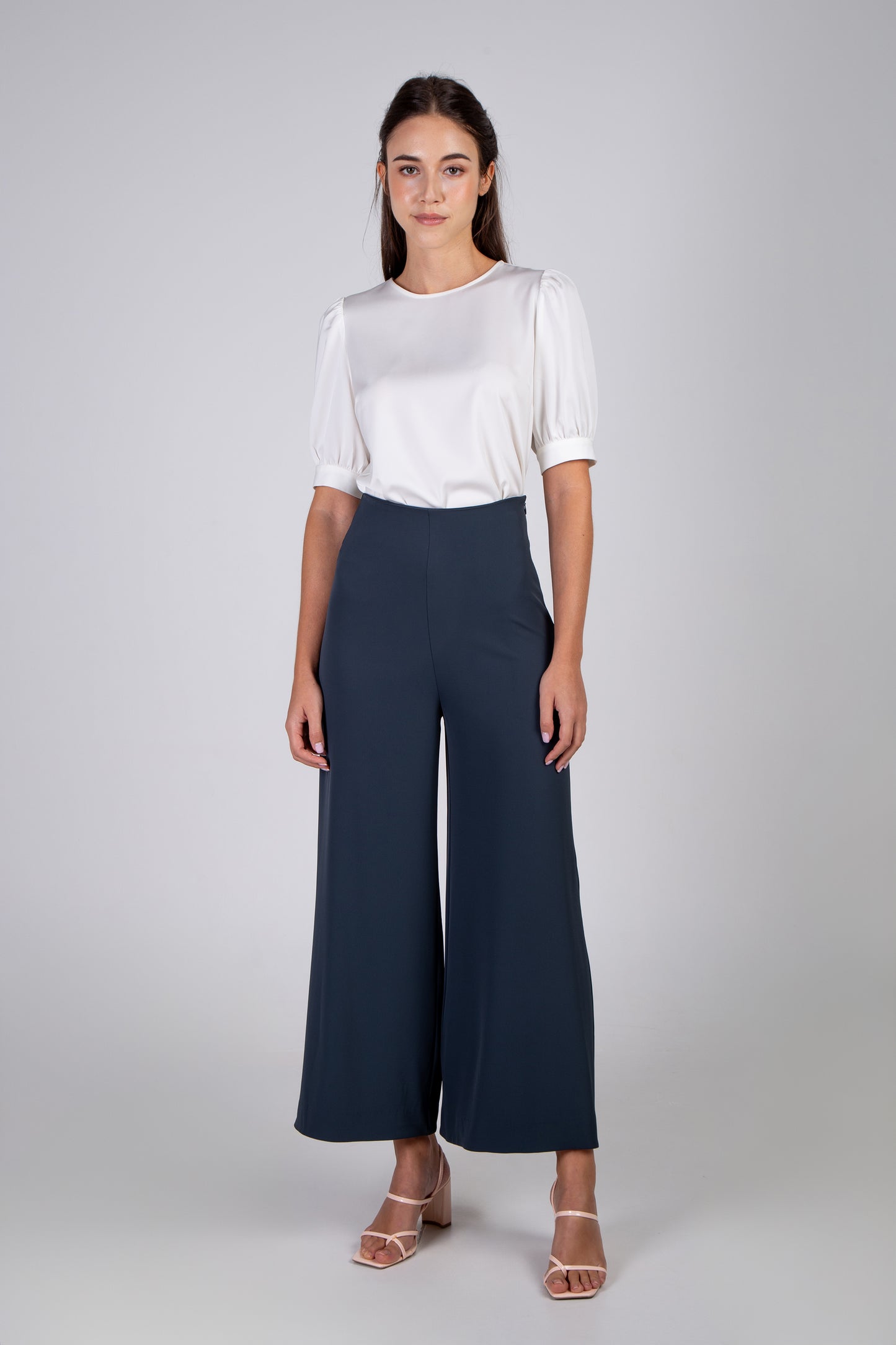 Wide-Leg Pants - Dark Teal