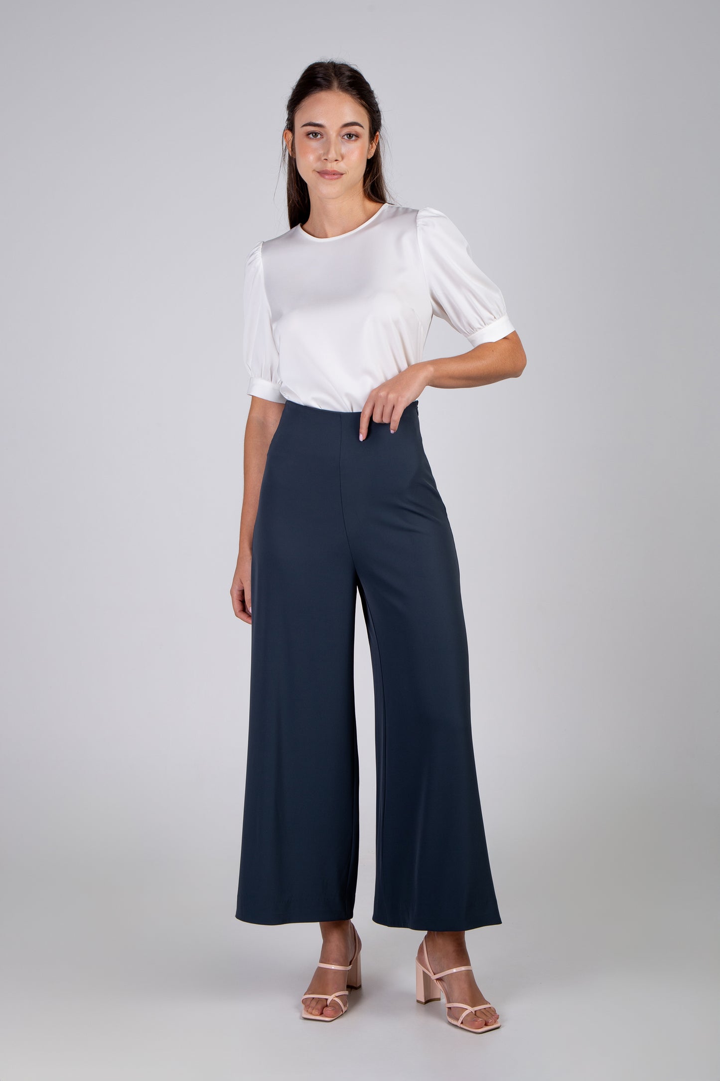 Wide-Leg Pants - Dark Teal
