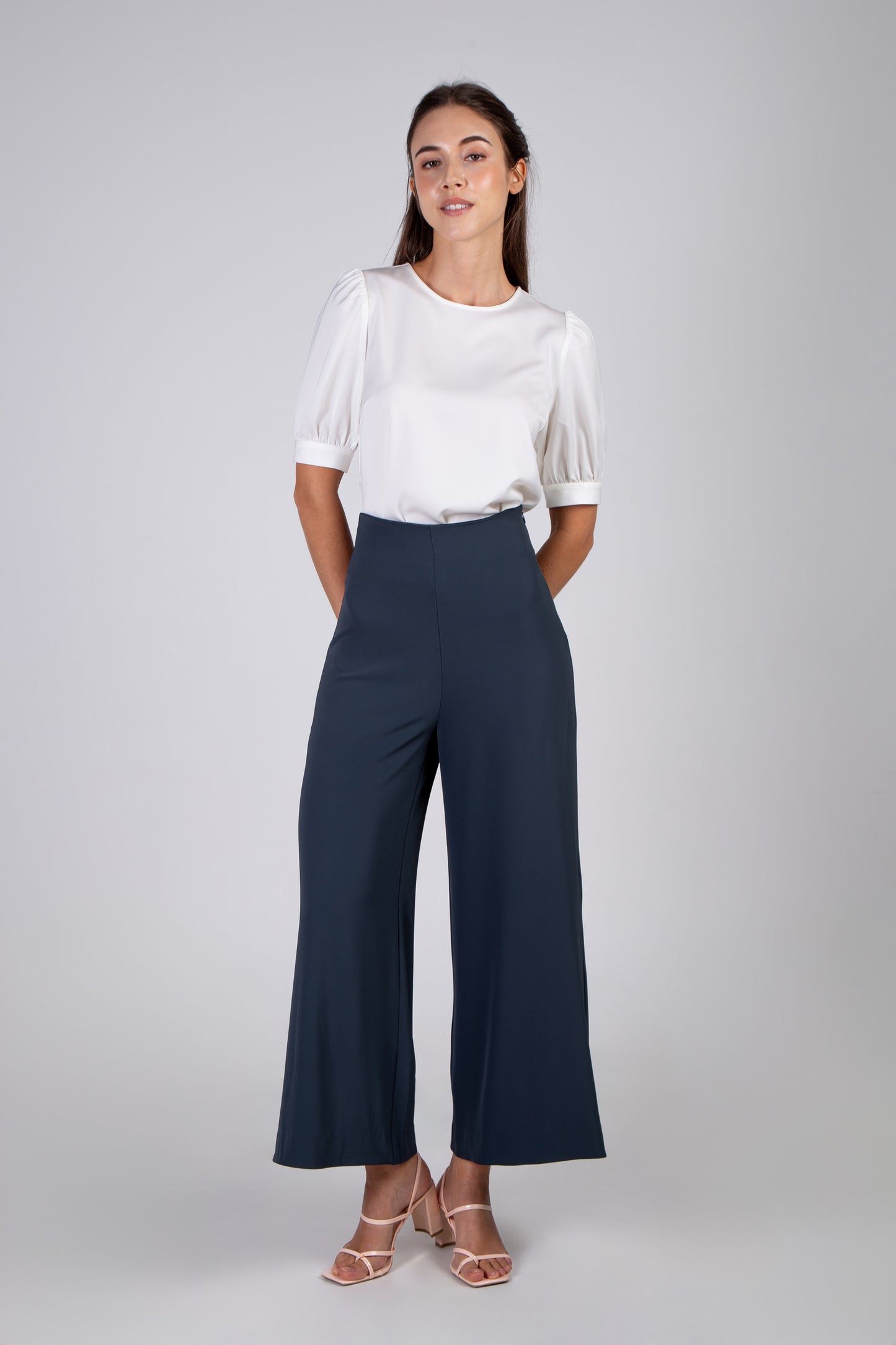 Wide-Leg Pants - Dark Teal