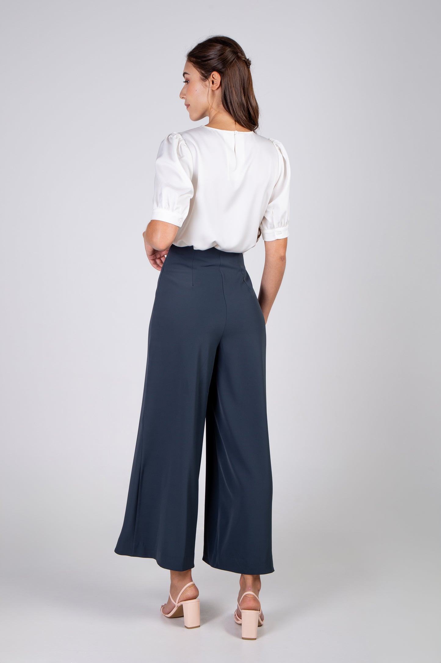 Wide-Leg Pants - Dark Teal