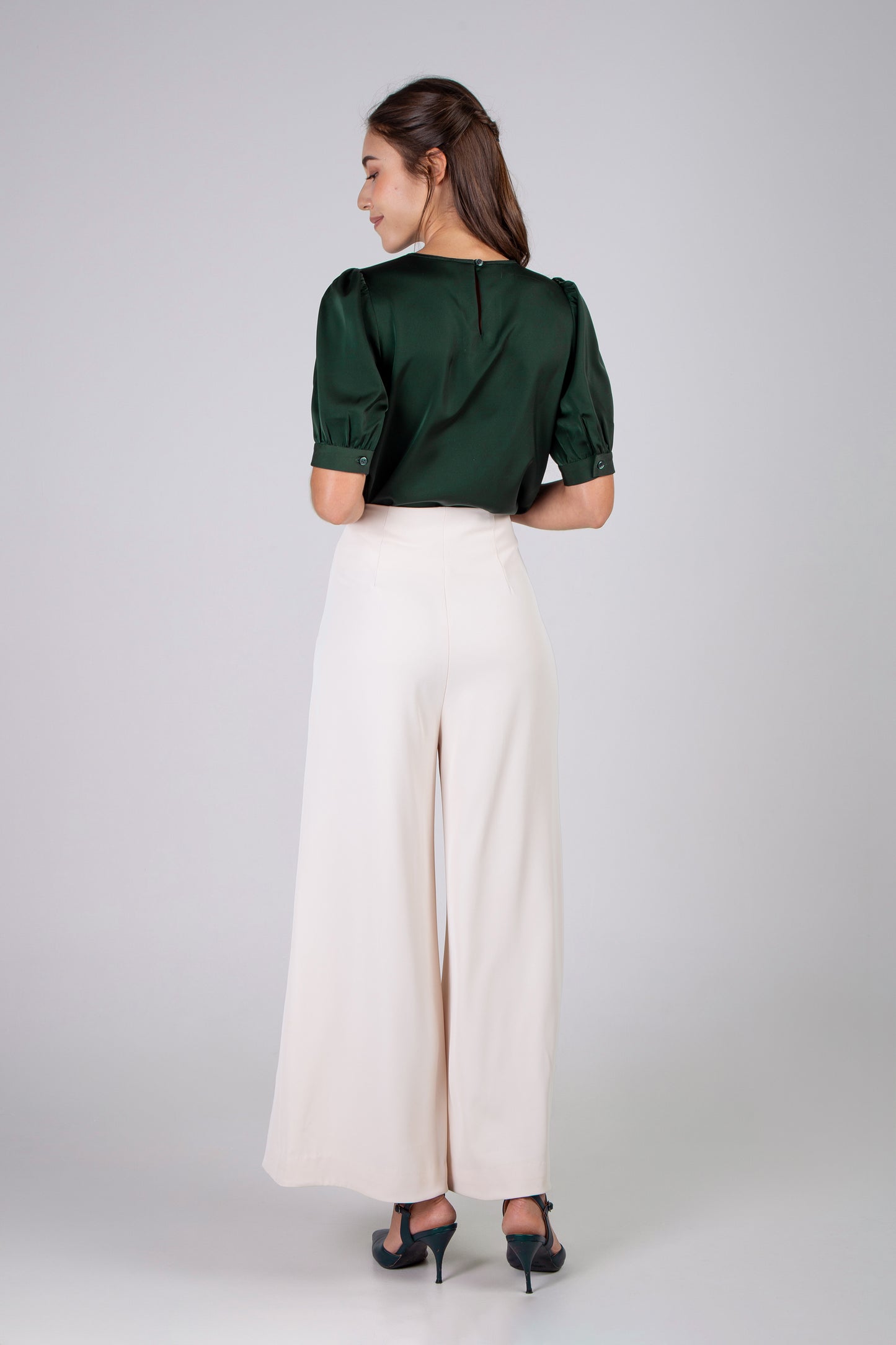 Wide-Leg Pants - Ivory