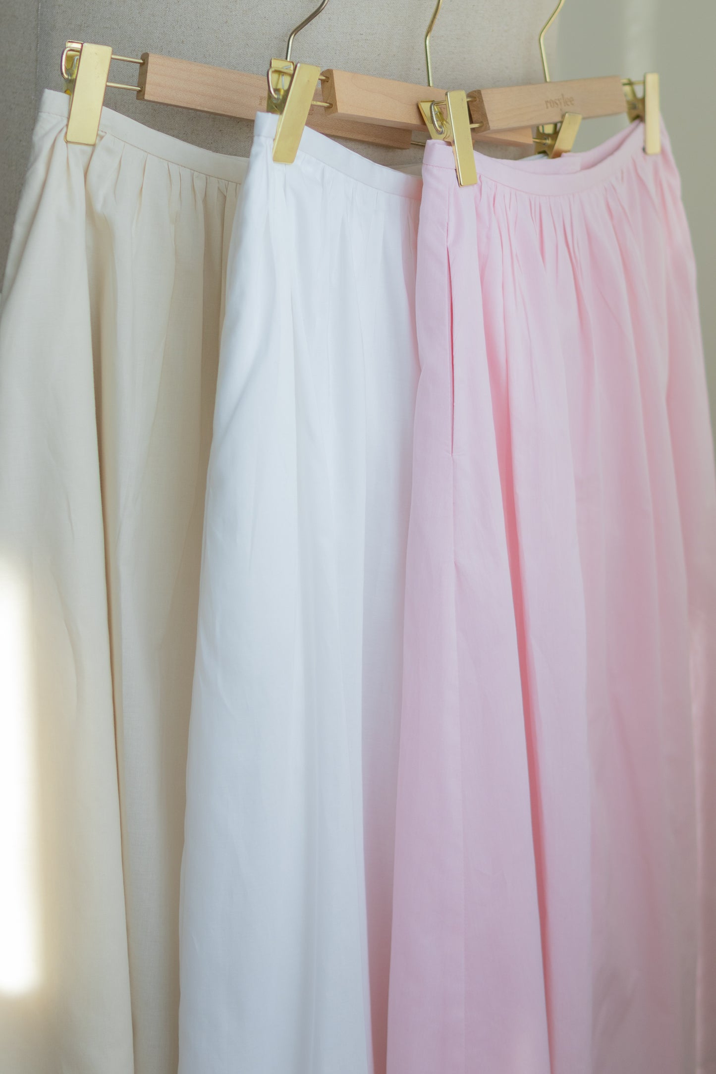 Gathered Midi Skirt - Petal Pink