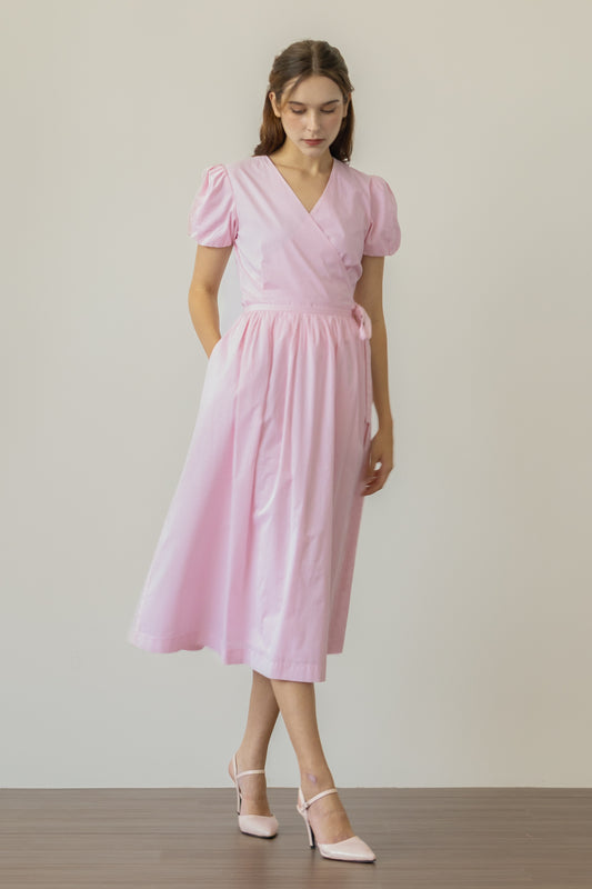Gathered Midi Skirt - Petal Pink