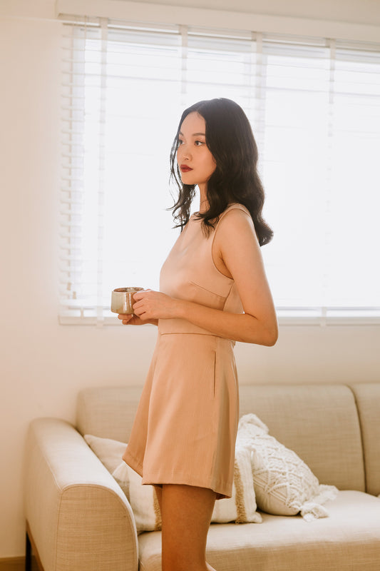 Romper With Cutout Detail - Blush