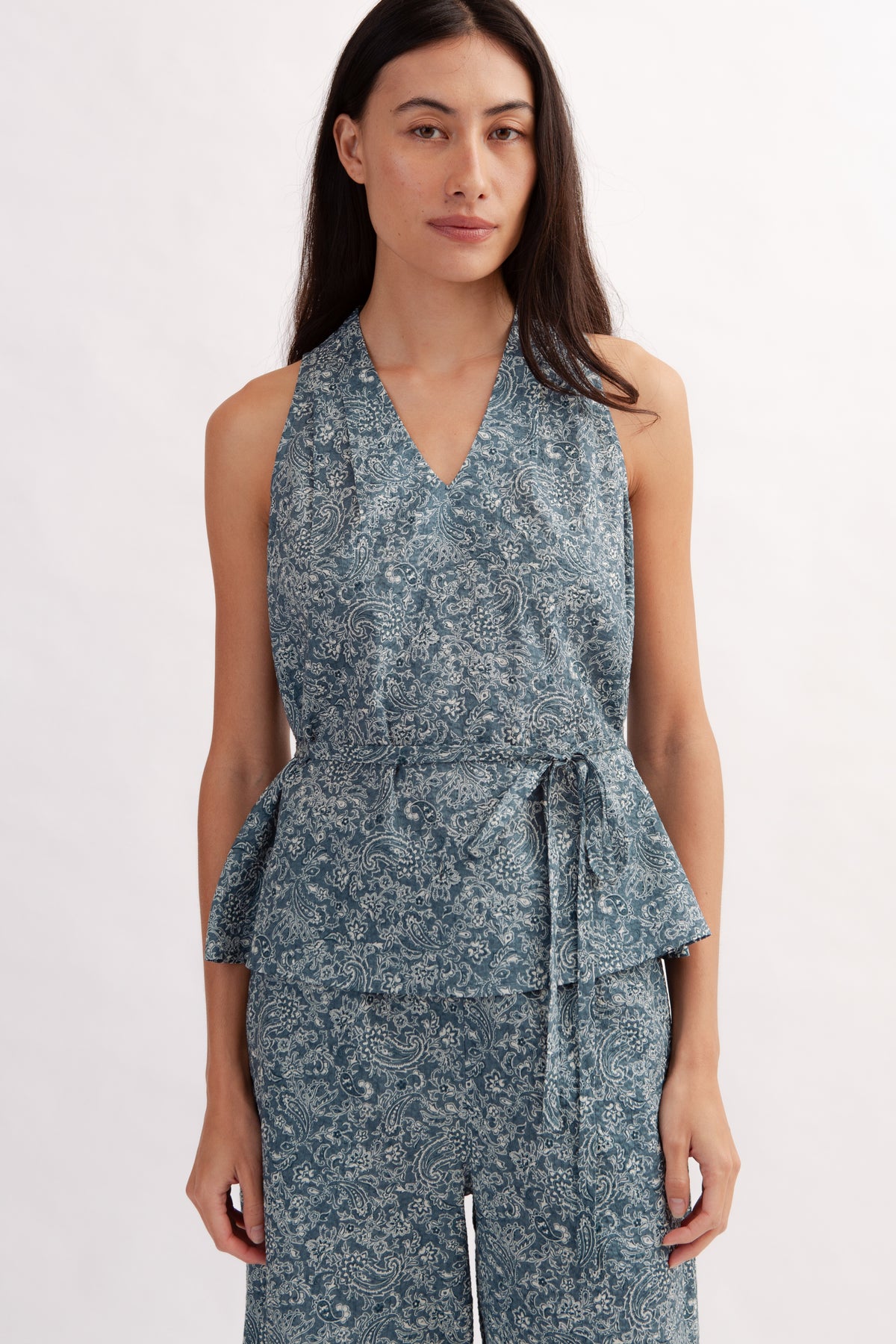 Easy Palazzo Pants in Print - Ocean