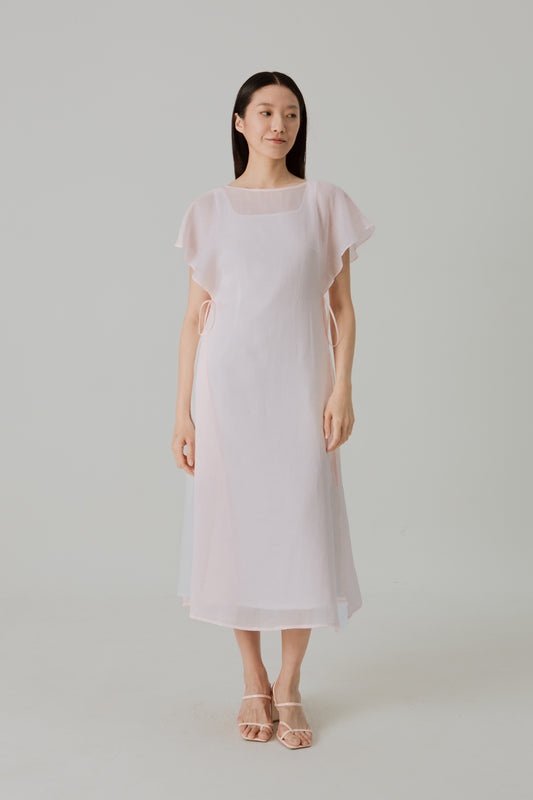Aire Layered Tea Dress - Pink Blossom