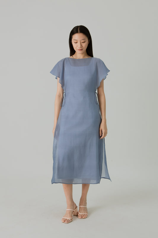 Aire Layered Tea Dress - Sky