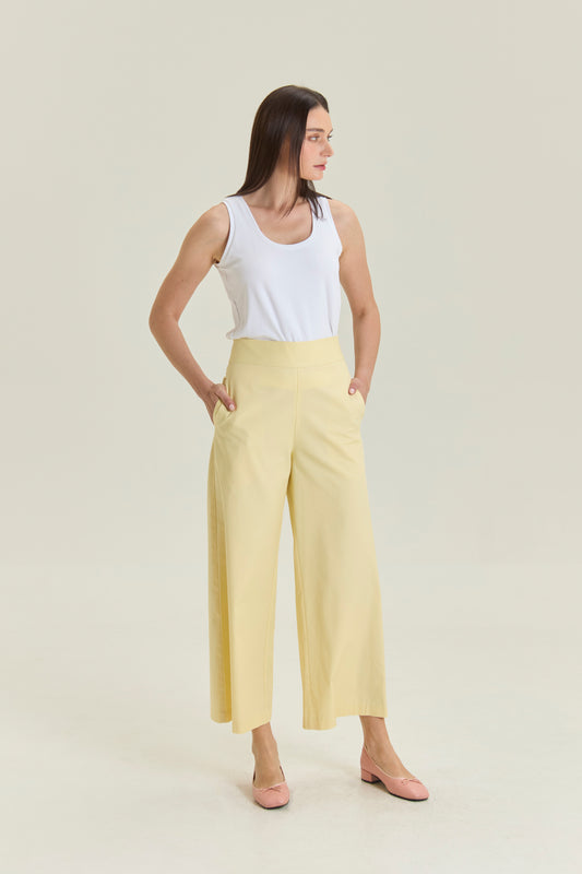 Tailored Straight Full-Length Trousers - Butter