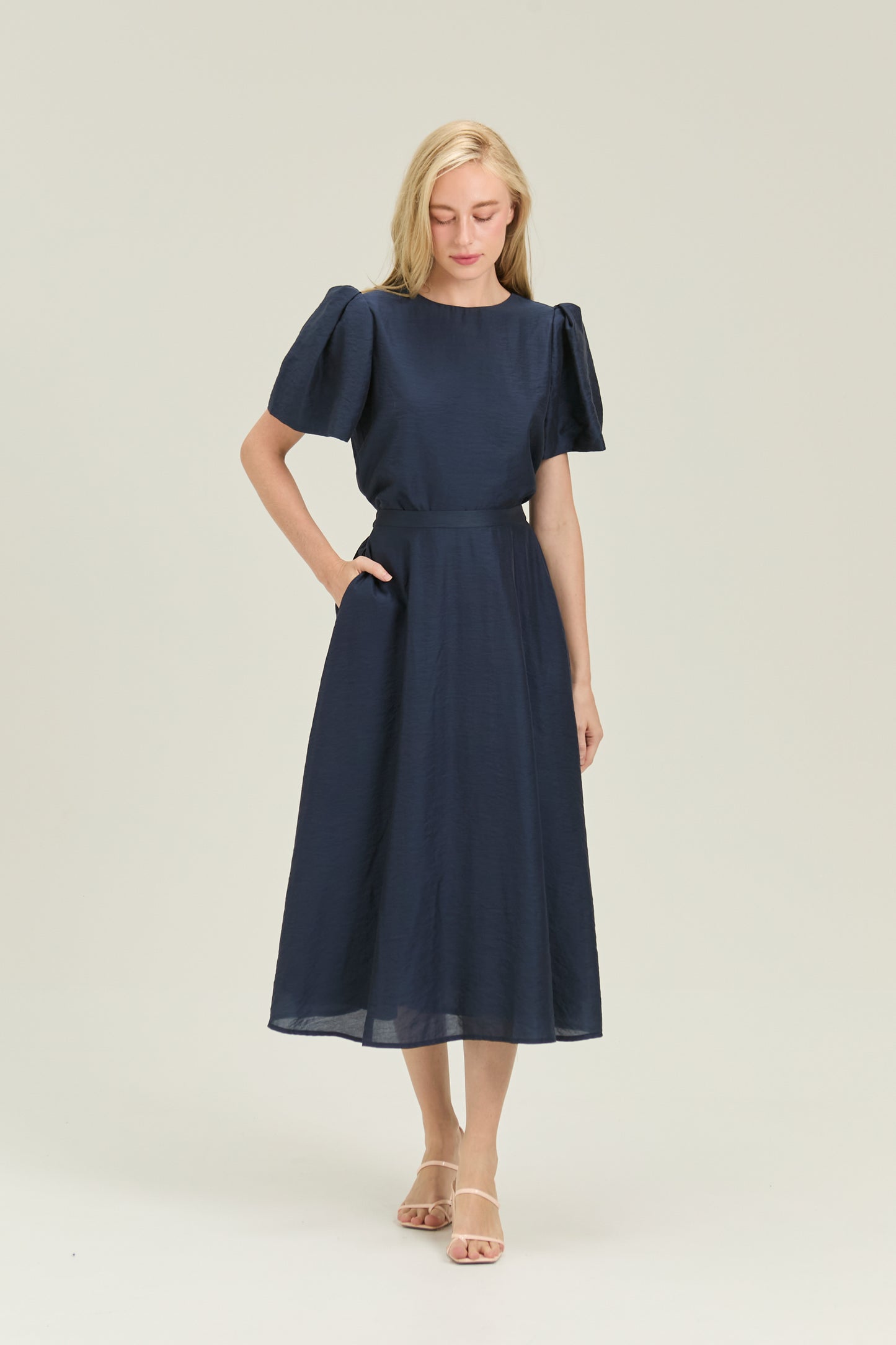 Afternoon Tea A-line Skirt - Midnight Pearl