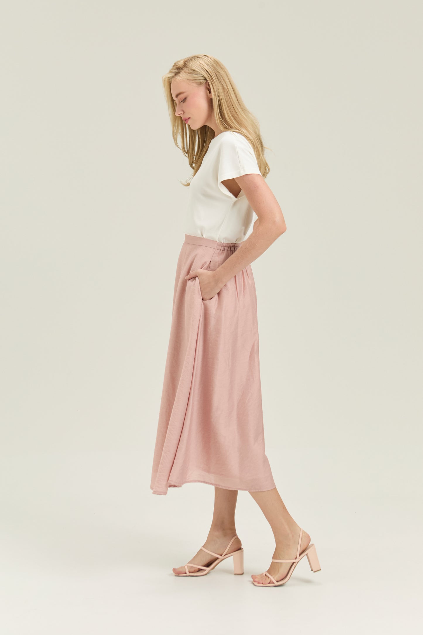 Afternoon Tea A-line Skirt - Pearl Blush