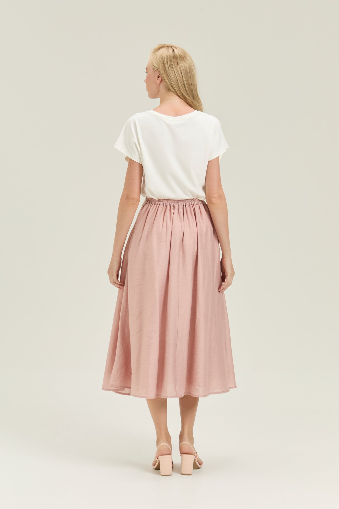 Afternoon Tea A-line Skirt - Pearl Blush