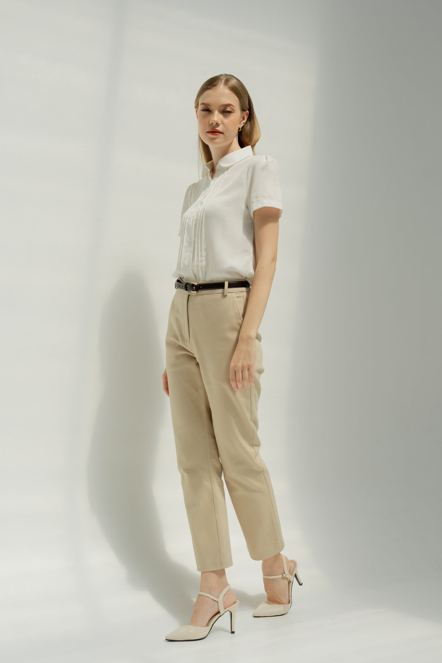 Signature Pintuck Blouse - Ivory