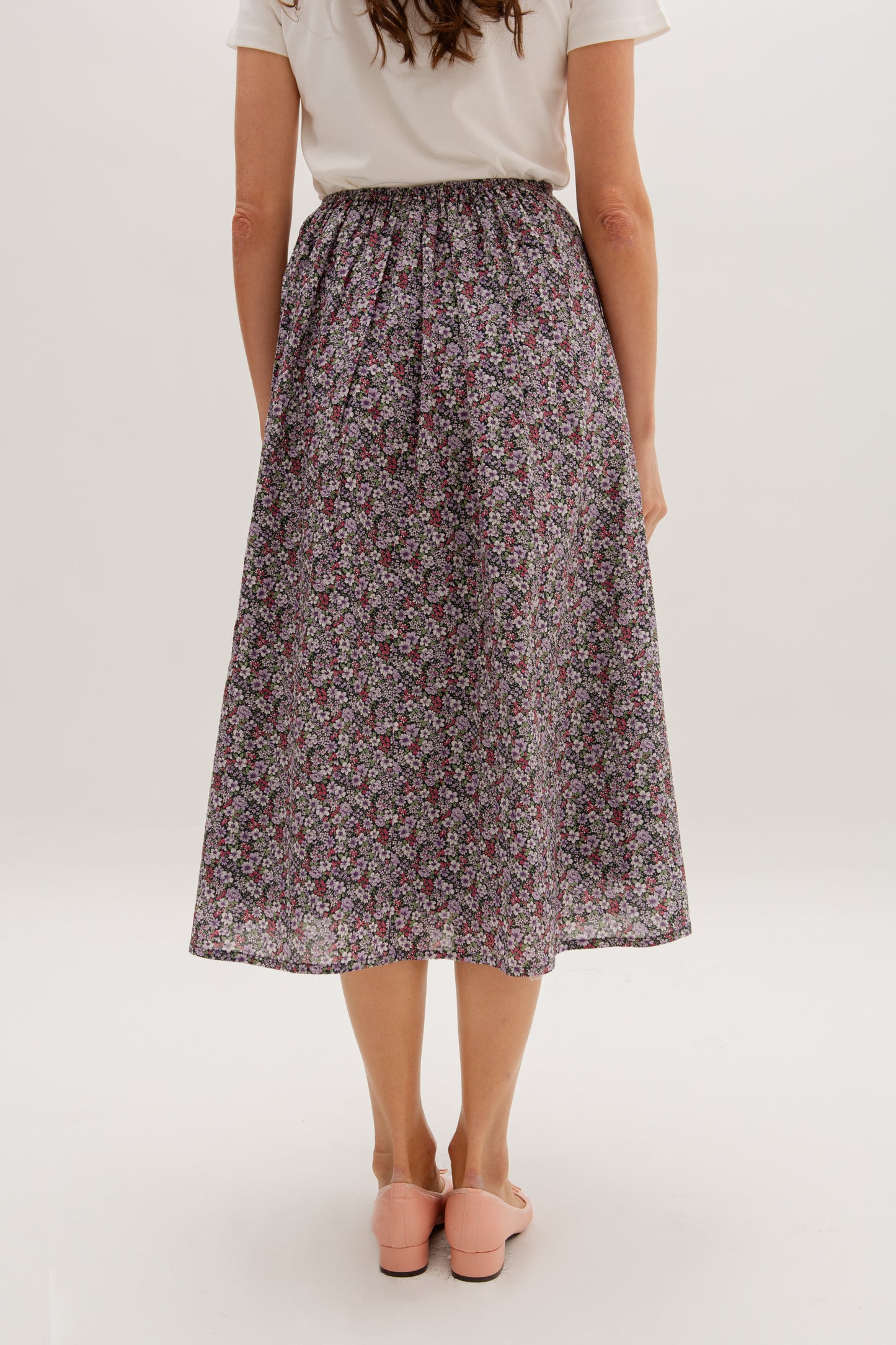 Tea Skirt with Gathers - Twilight Garden