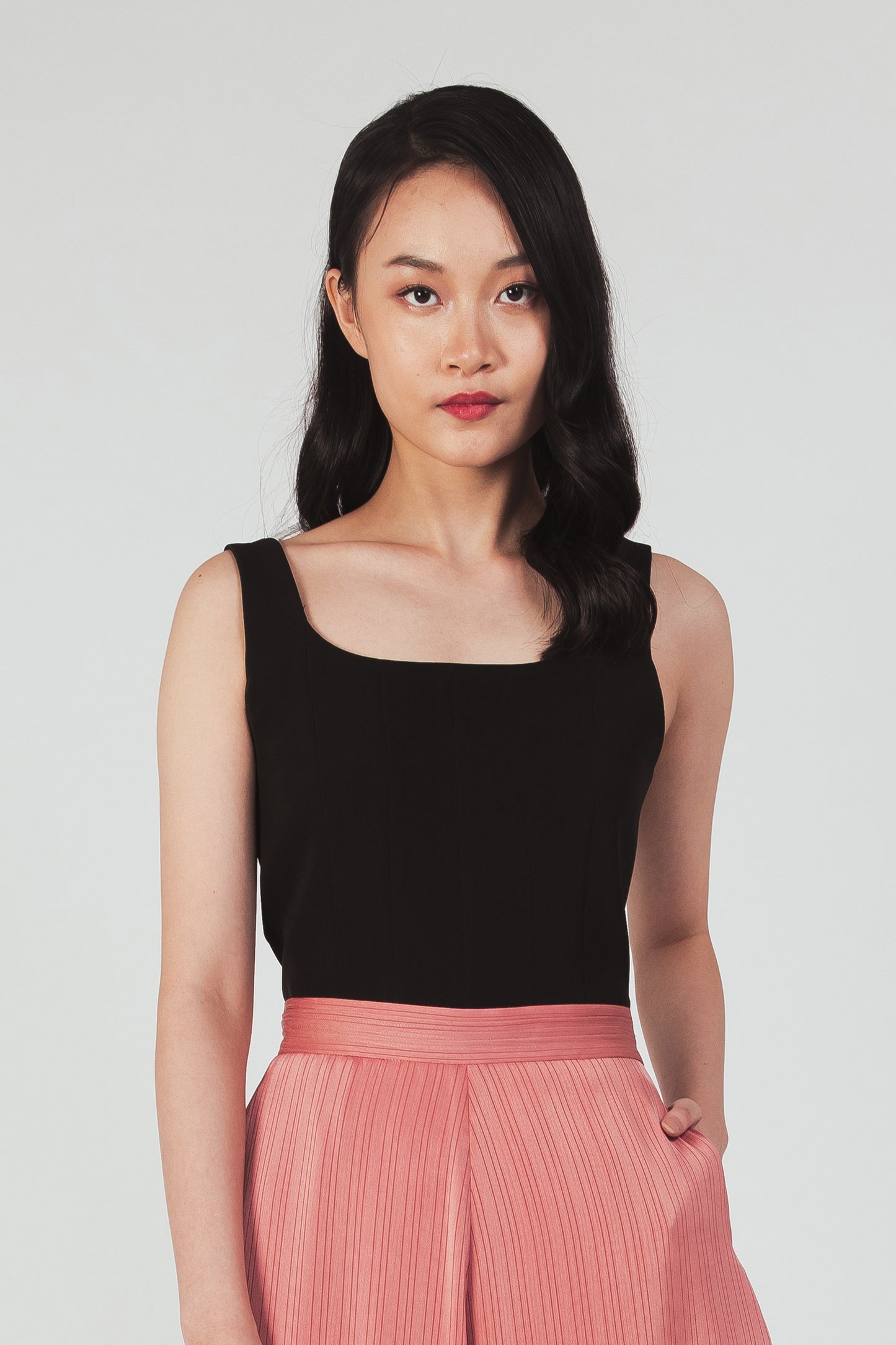 Corset Style Top - Black