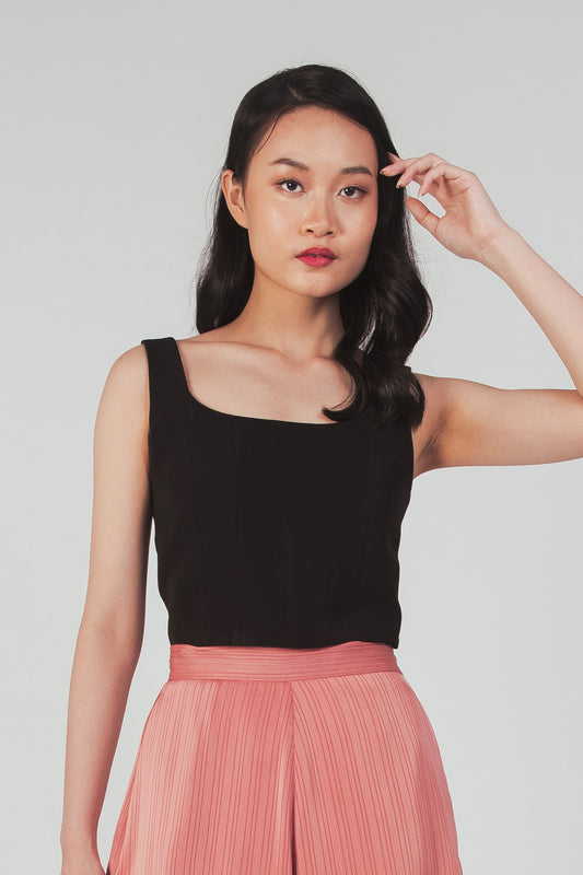 Corset Style Top - Black