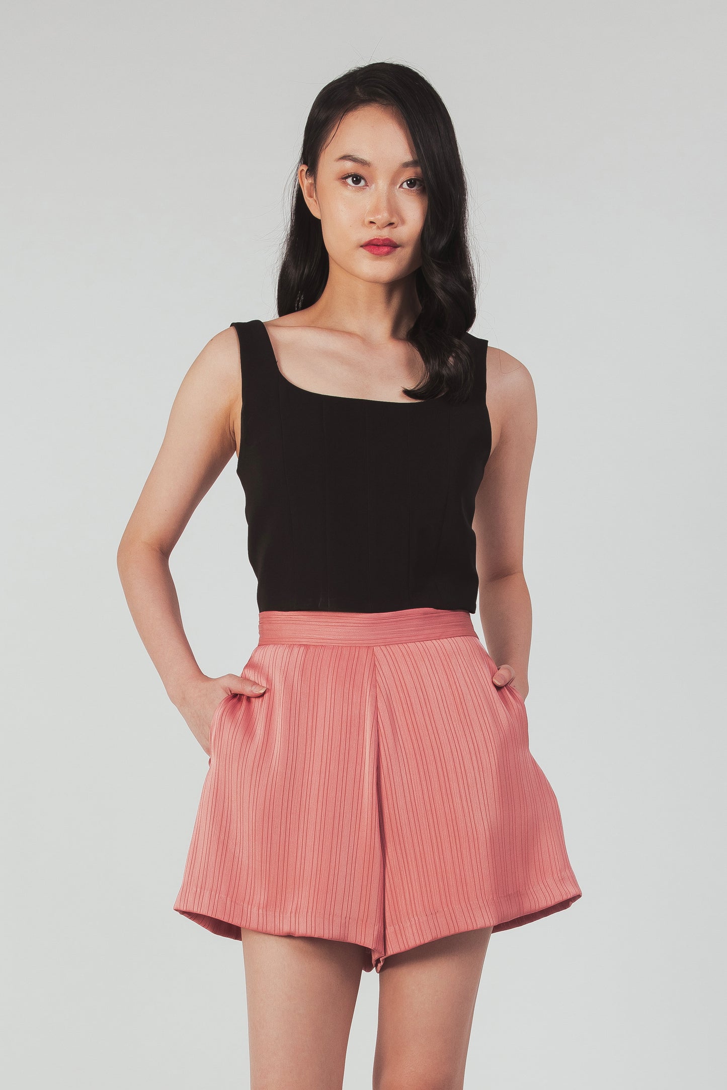 Corset Style Top - Black