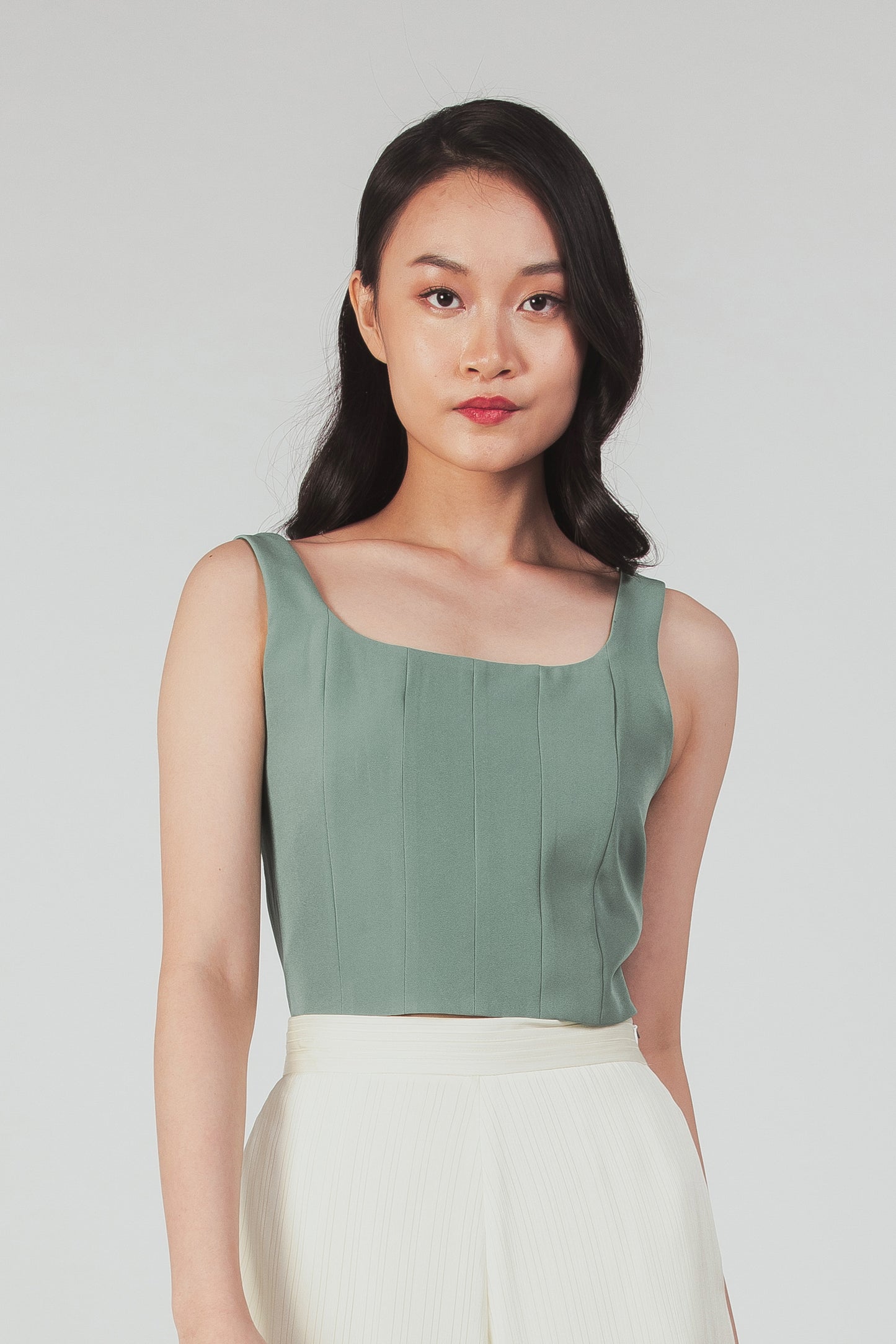 Corset Style Top - Pine