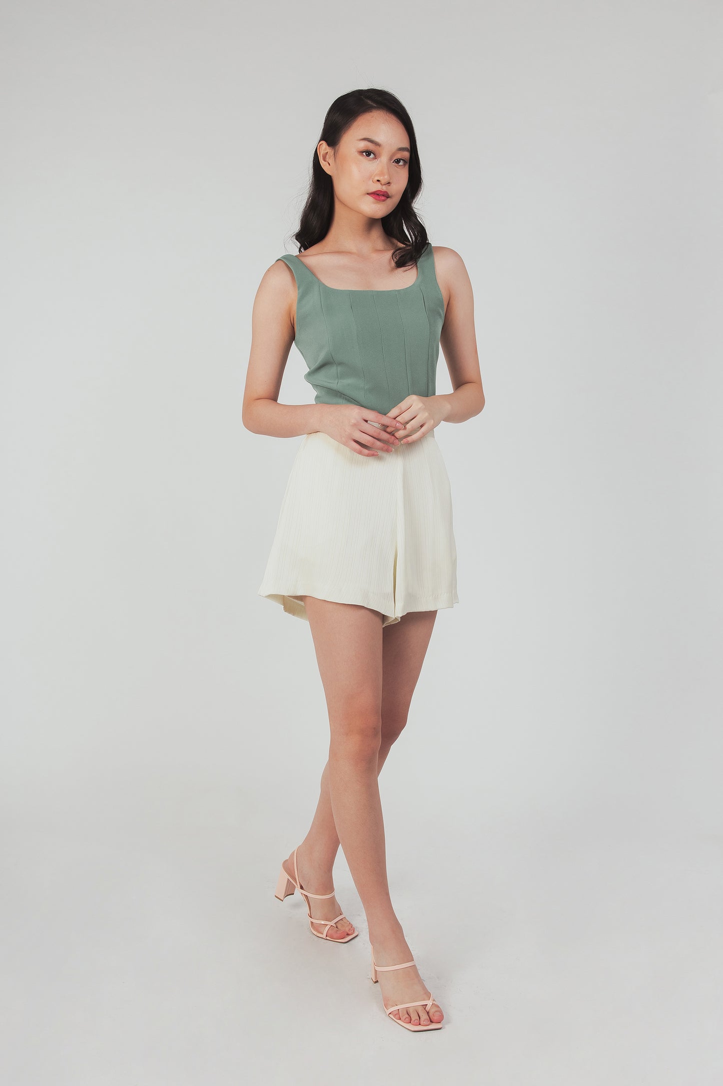 Corset Style Top - Pine