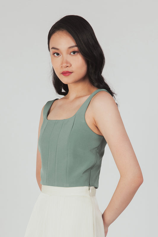 Corset Style Top - Pine