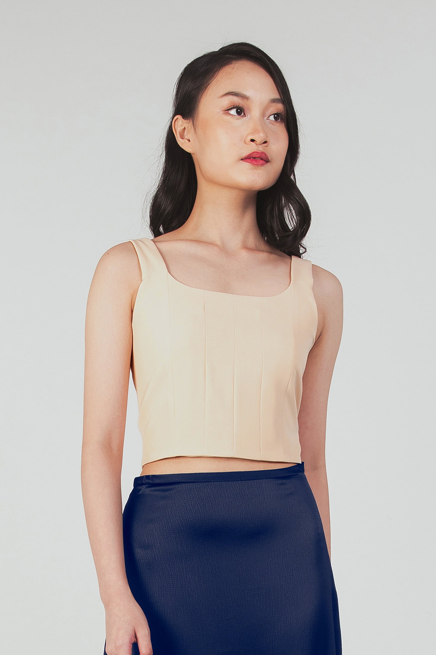 Corset Style Top - Vanilla