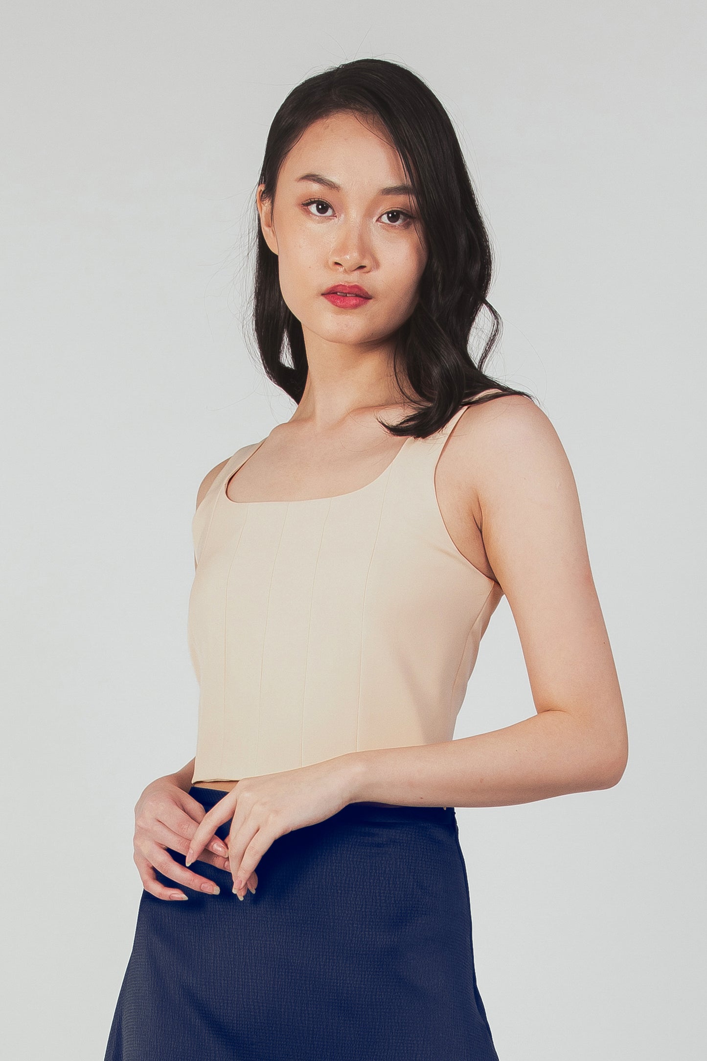 Corset Style Top - Vanilla