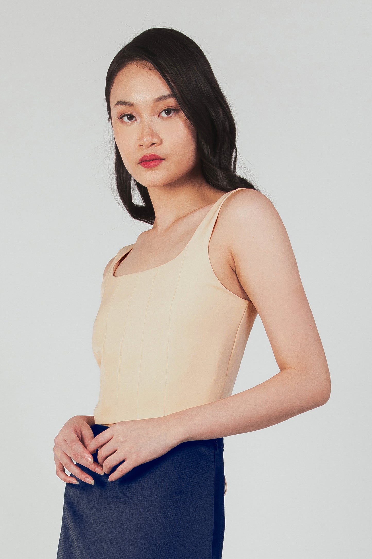 Corset Style Top - Vanilla