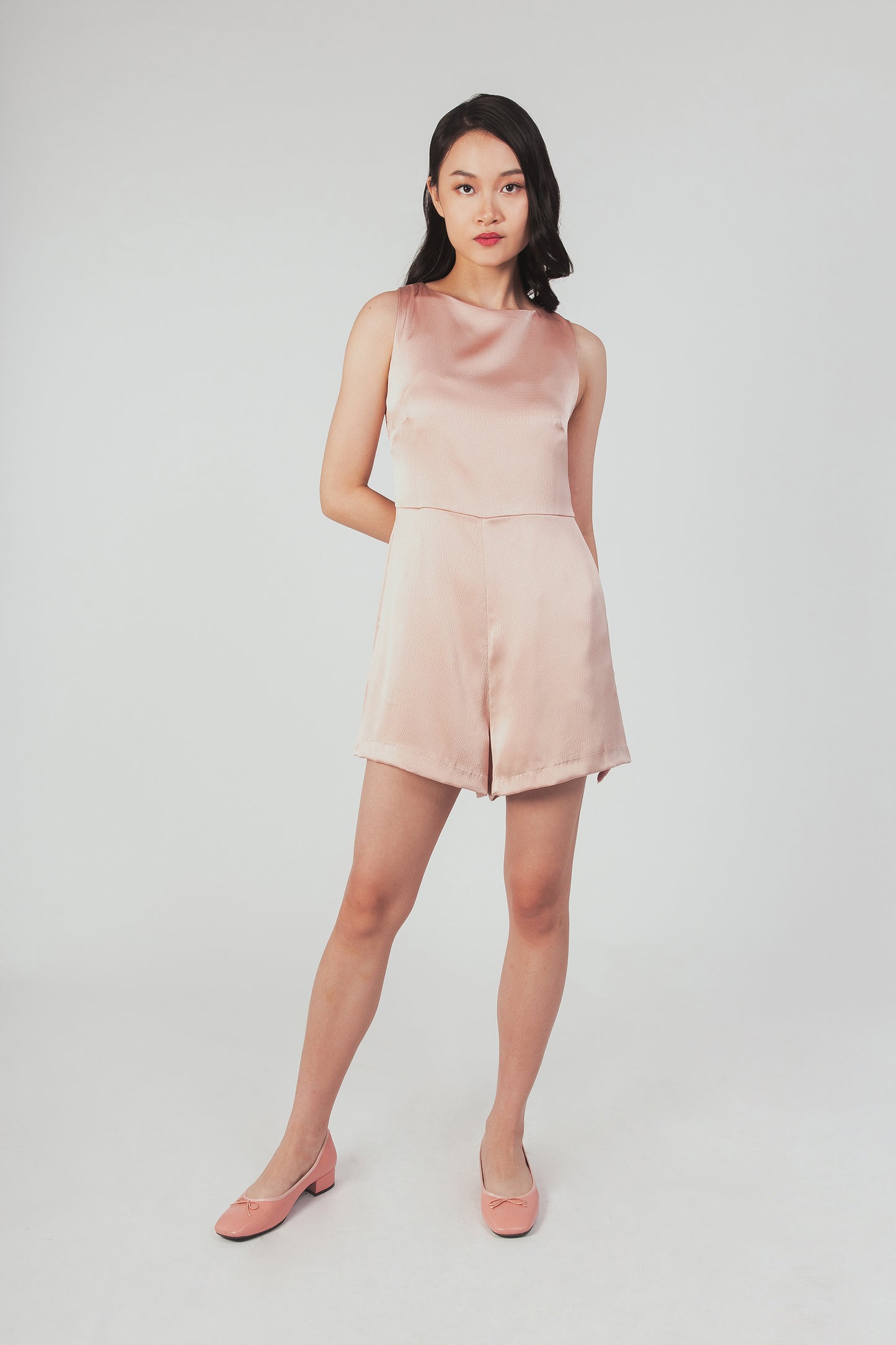 Romper With Cutout Detail - Blush